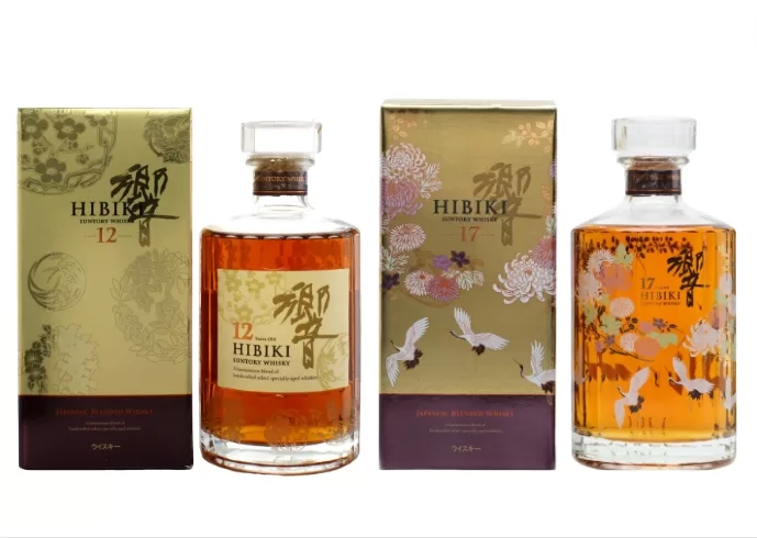 響12年花鳥風月+響17年花鳥風月版(兩瓶一組)絕版品- 花落一杯酒